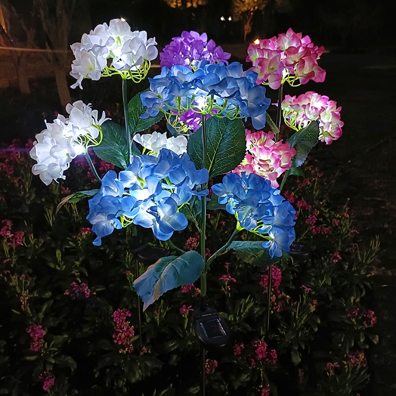 Solar Hydrangea Flower Lights