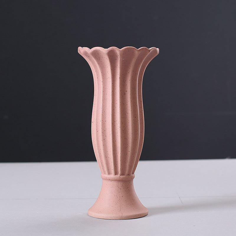 Roman column ceramic vase