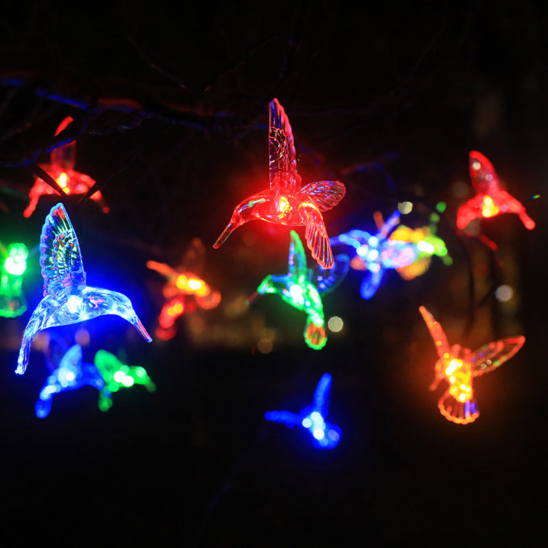 Solar Hummingbird String Lights