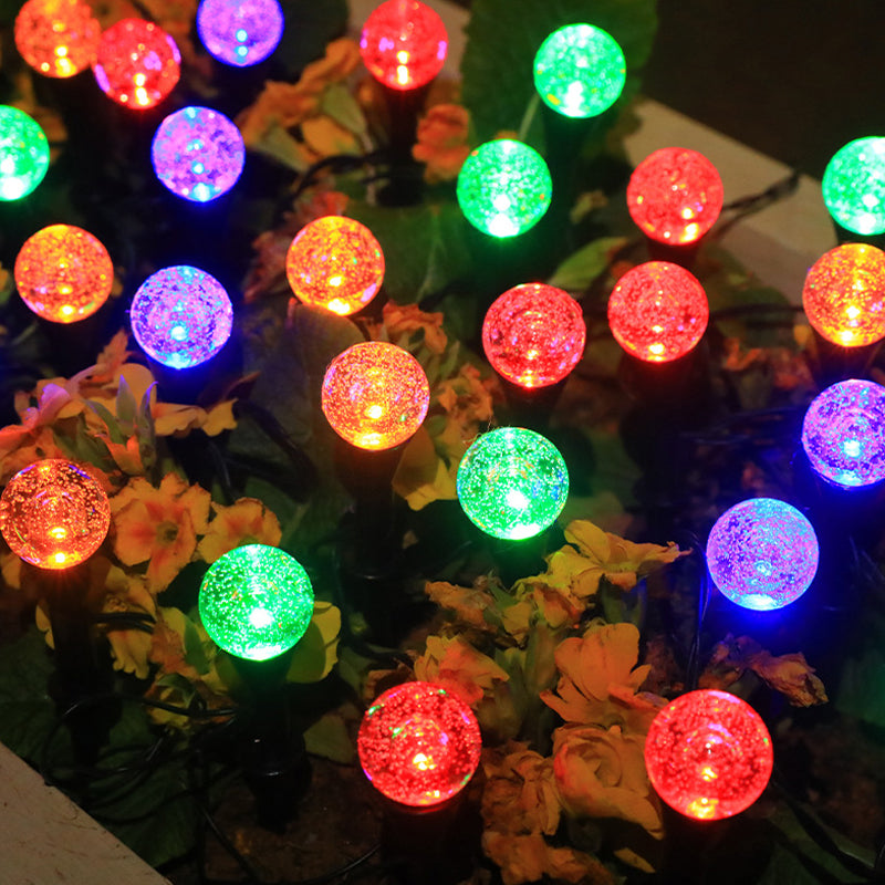 Solar-Powered Outdoor Bubble Ball & Starry Decorative Lights