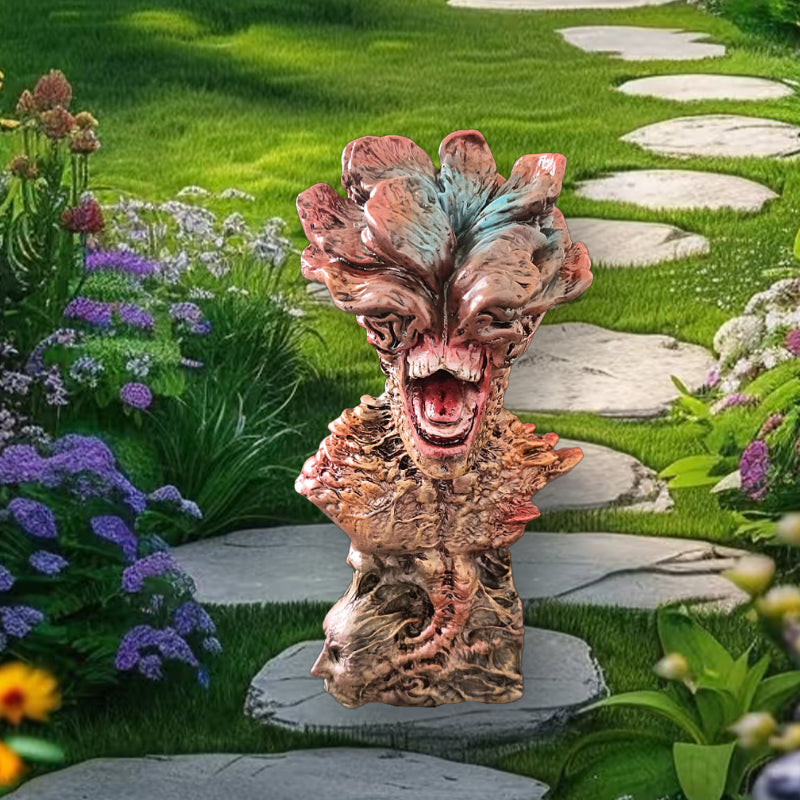 Post-Apocalyptic "The Howler" Infected Zombie Resin Statue – Outdoor Garden Decor