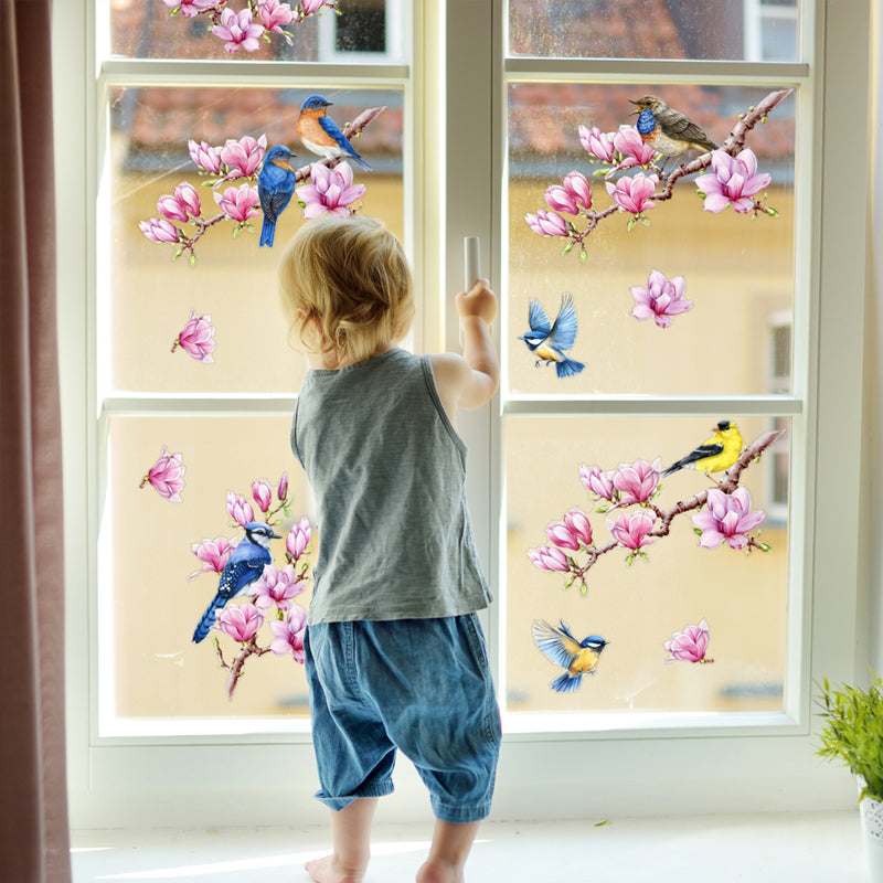 Double-sided colored static glass sticker