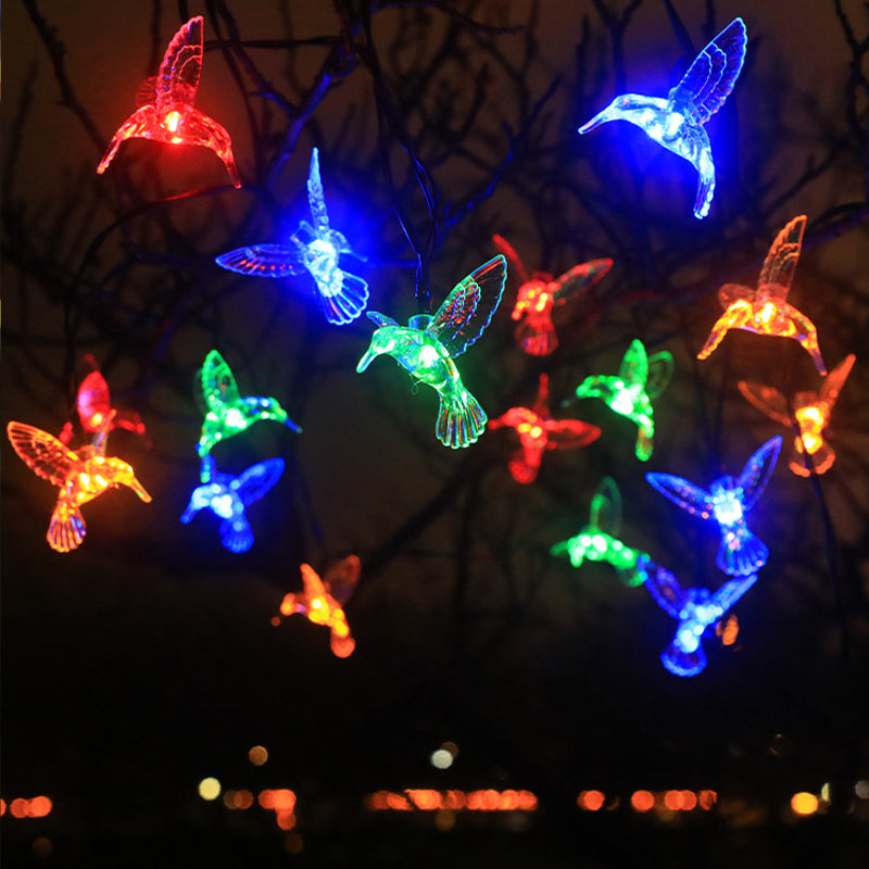 Solar Hummingbird String Lights
