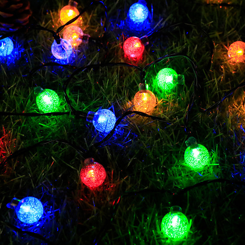 Outdoor Waterproof Solar-Powered LED Bubble String Lights
