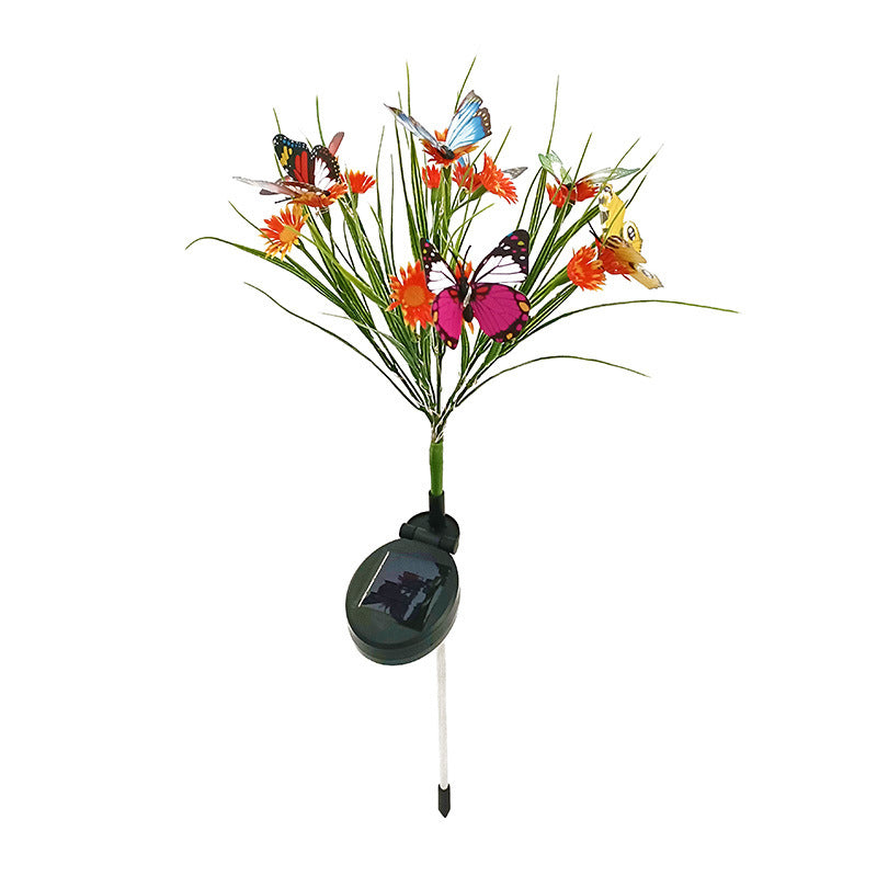 Solar-Powered LED Decorative Garden Flower Stake Light