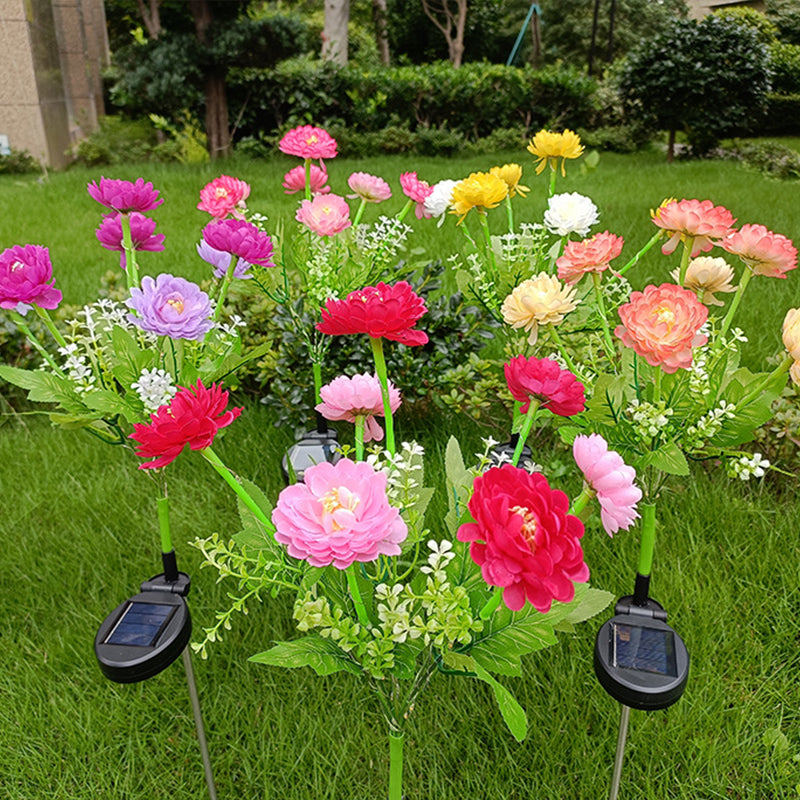 7-Head Solar-Powered Snow Lotus LED Garden Light