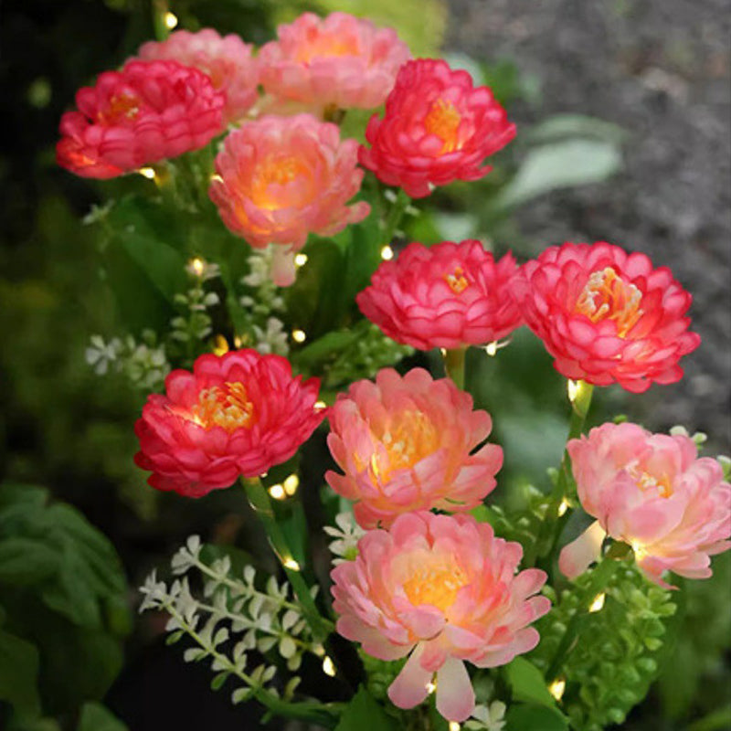 7-Head Solar-Powered Snow Lotus LED Garden Light