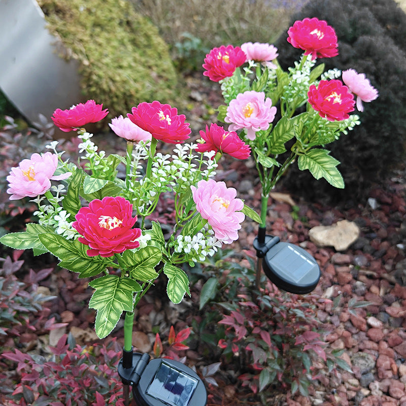 7-Head Solar-Powered Snow Lotus LED Garden Light