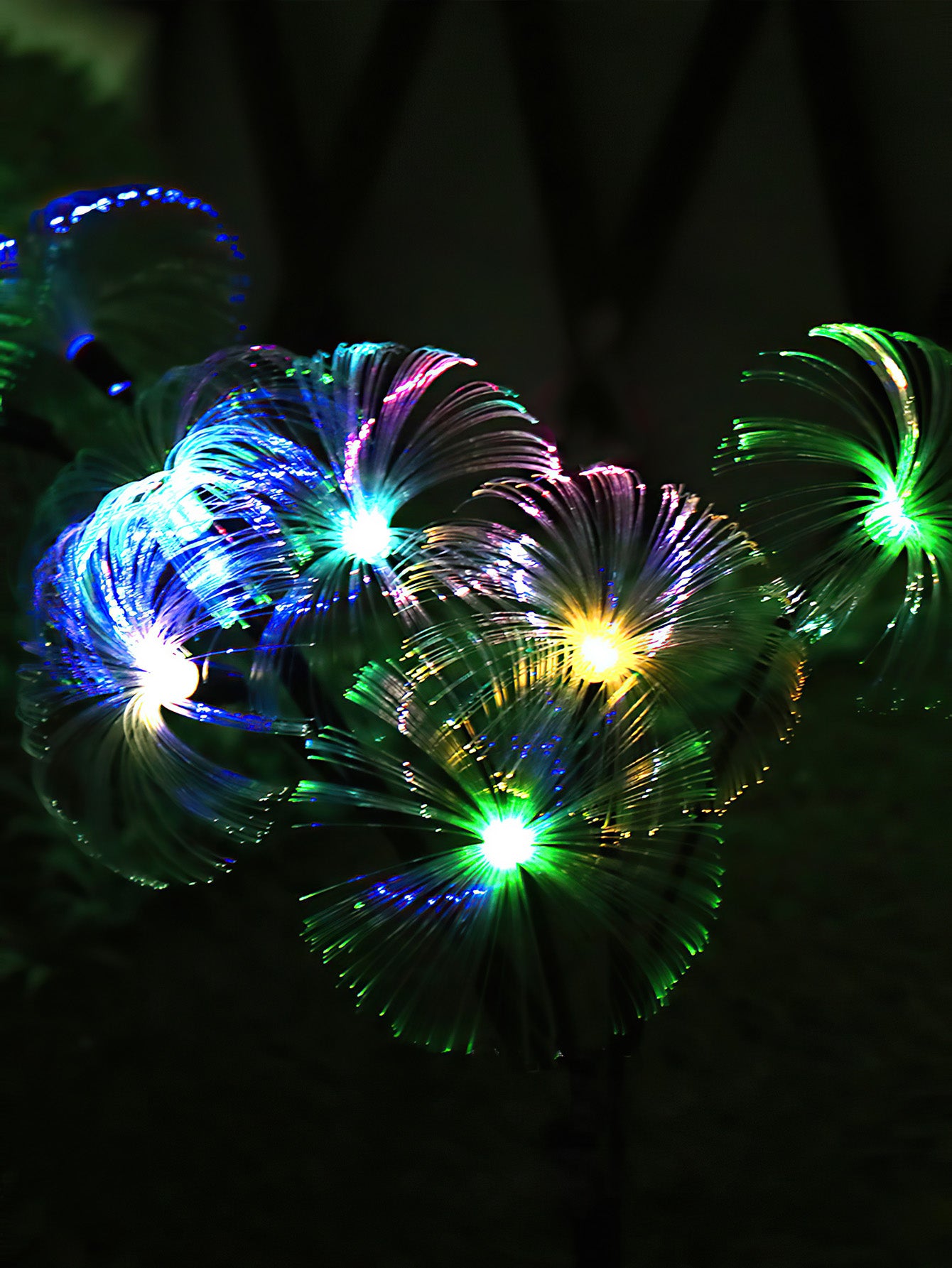 LED10 fiber optic jellyfish ground inserted lawn light