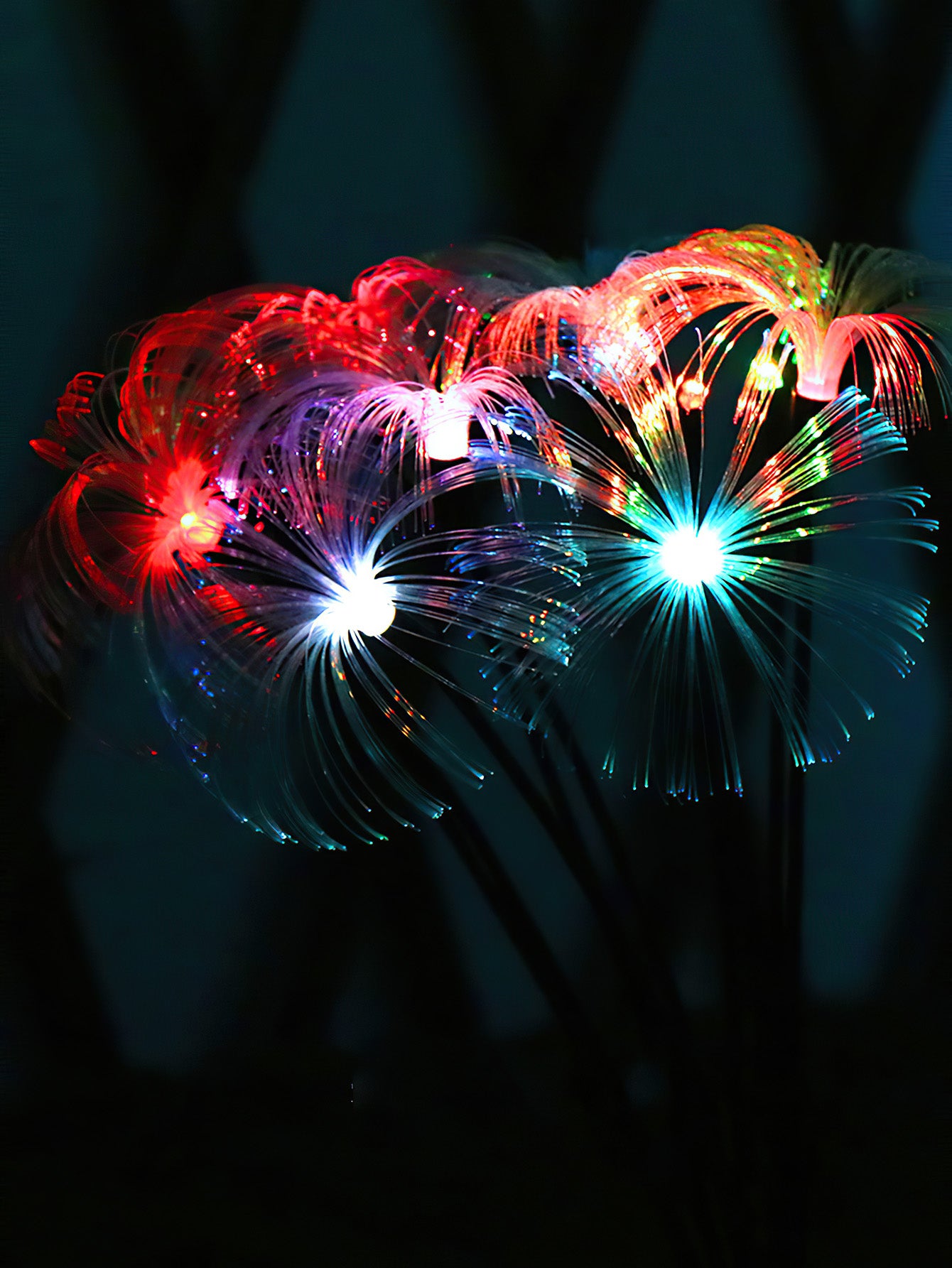 LED10 fiber optic jellyfish ground inserted lawn light