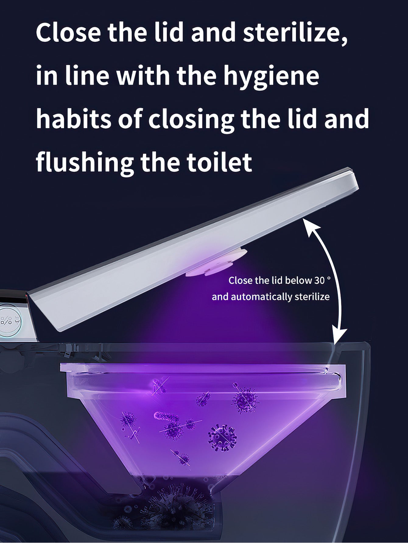 Portable UVC Toilet Sterilizer Light - USB Rechargeable