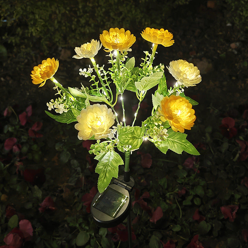7-Head Solar-Powered Snow Lotus LED Garden Light