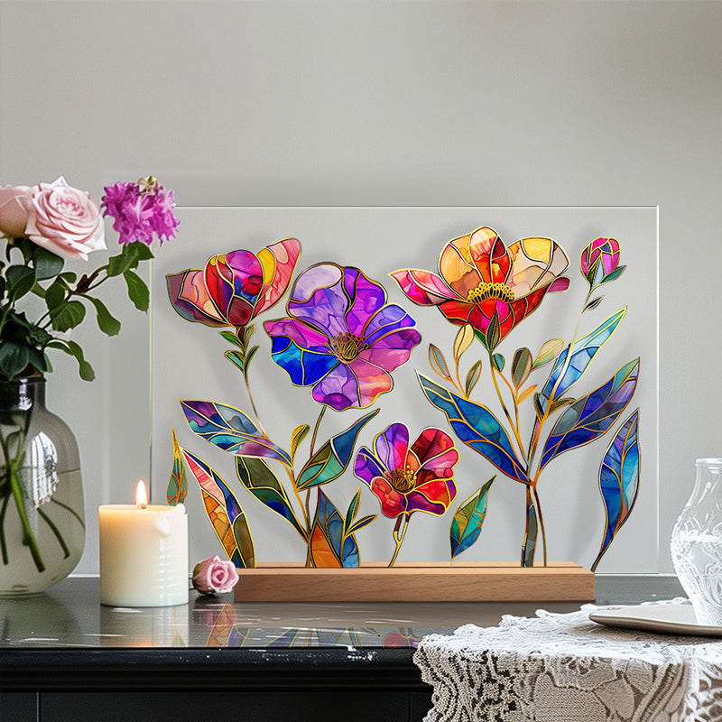 3D flower acrylic display stand