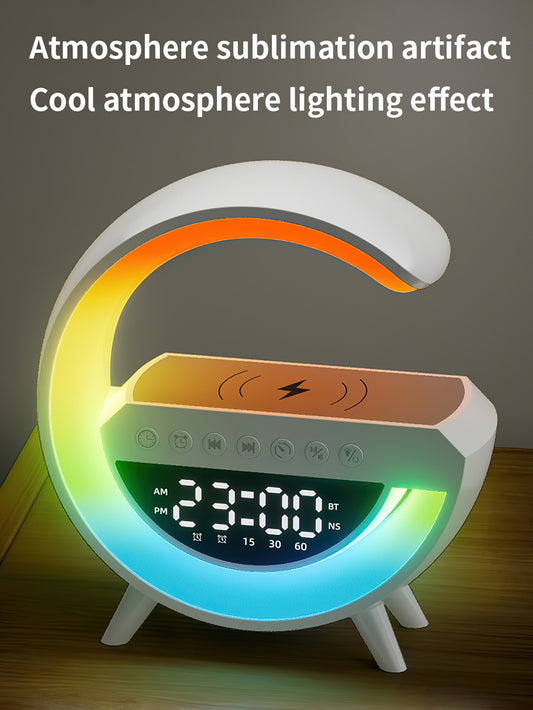 Multi functional wireless charging ambient light Bluetooth speaker - 3 Opitons