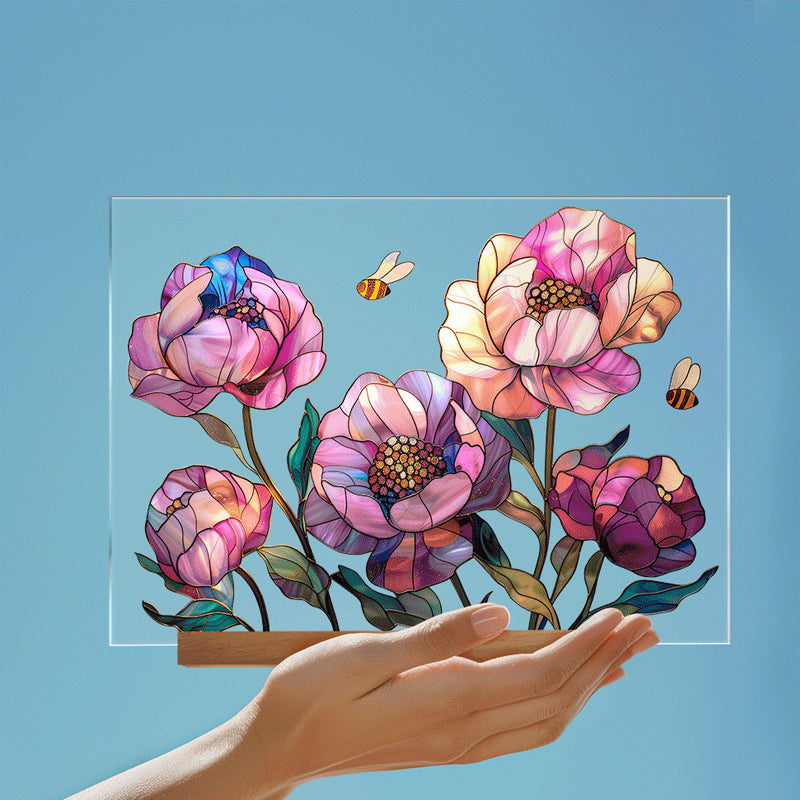 3D flower acrylic display stand