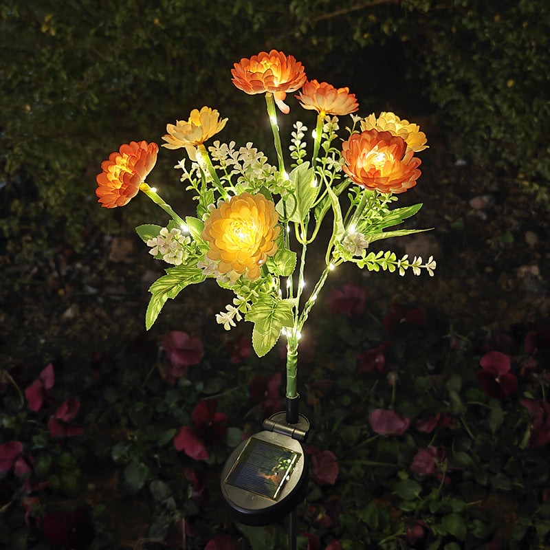 7-Head Solar-Powered Snow Lotus LED Garden Light