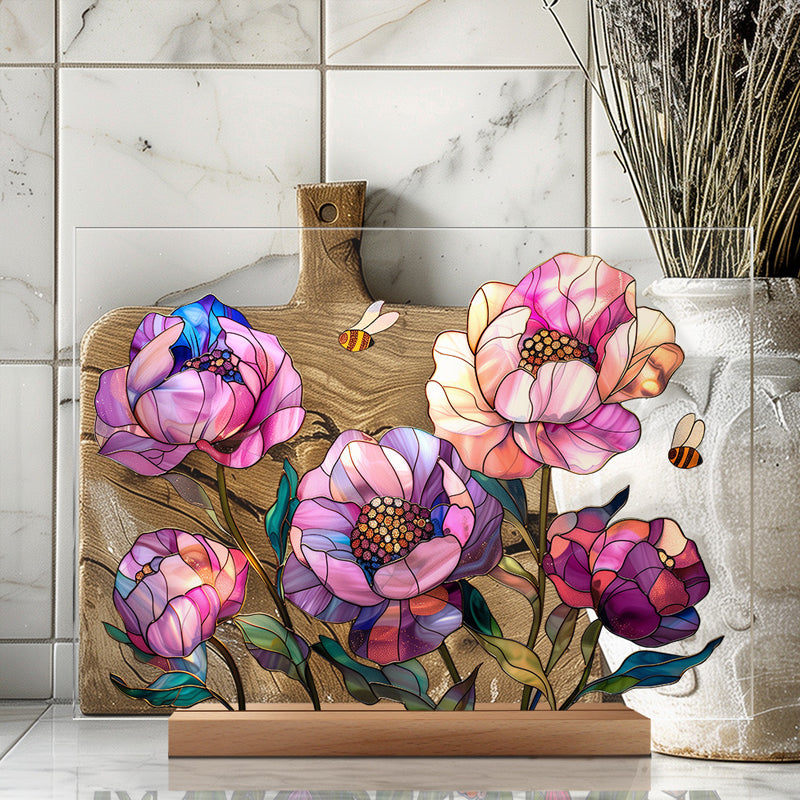 3D flower acrylic display stand