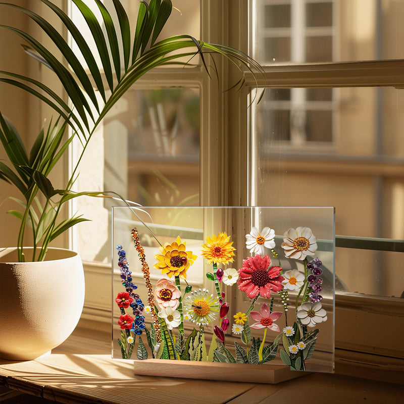 3D flower acrylic display stand