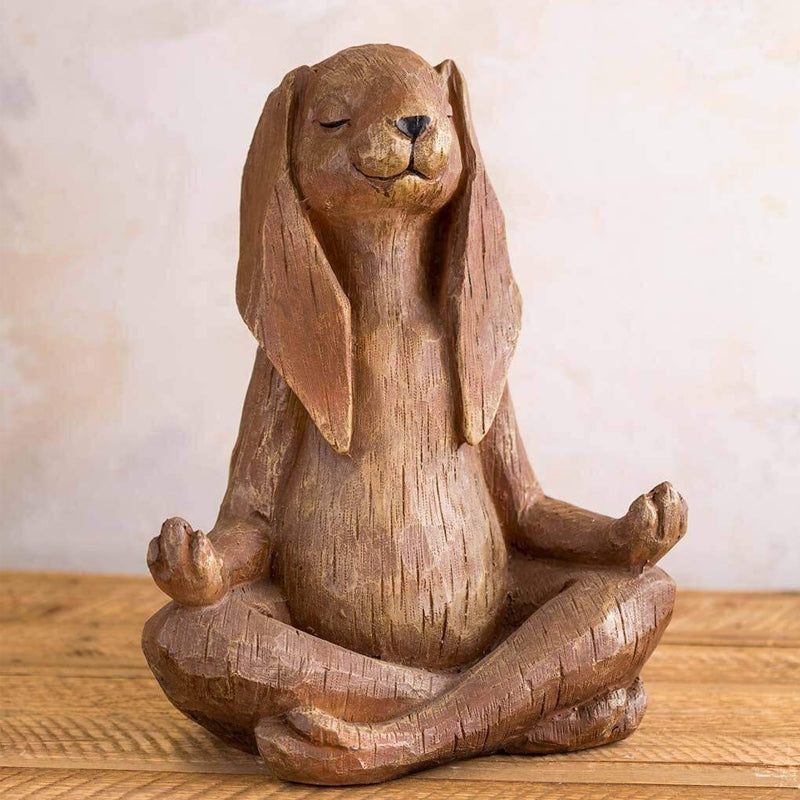 Cute American long-eared rabbit resin ornaments