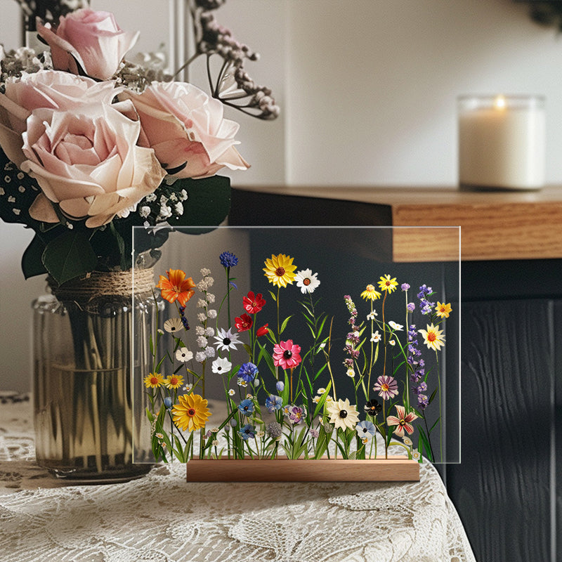 3D flower acrylic display stand