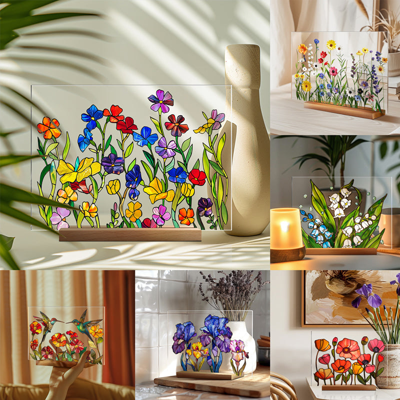 3D flower acrylic display stand