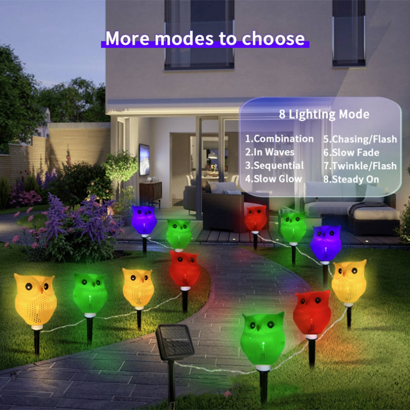 8 Owl/Mushroom Solar Powered Stake Solar Lights - 2 option