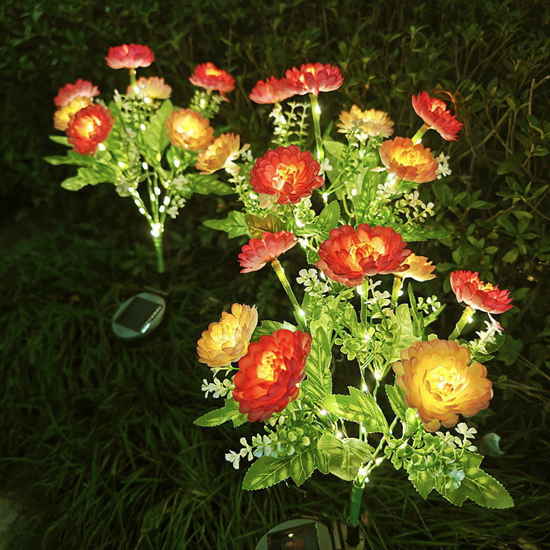 7-Head Solar-Powered Snow Lotus LED Garden Light
