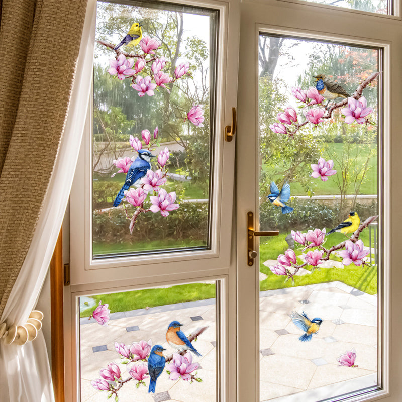 Double-sided colored static glass sticker