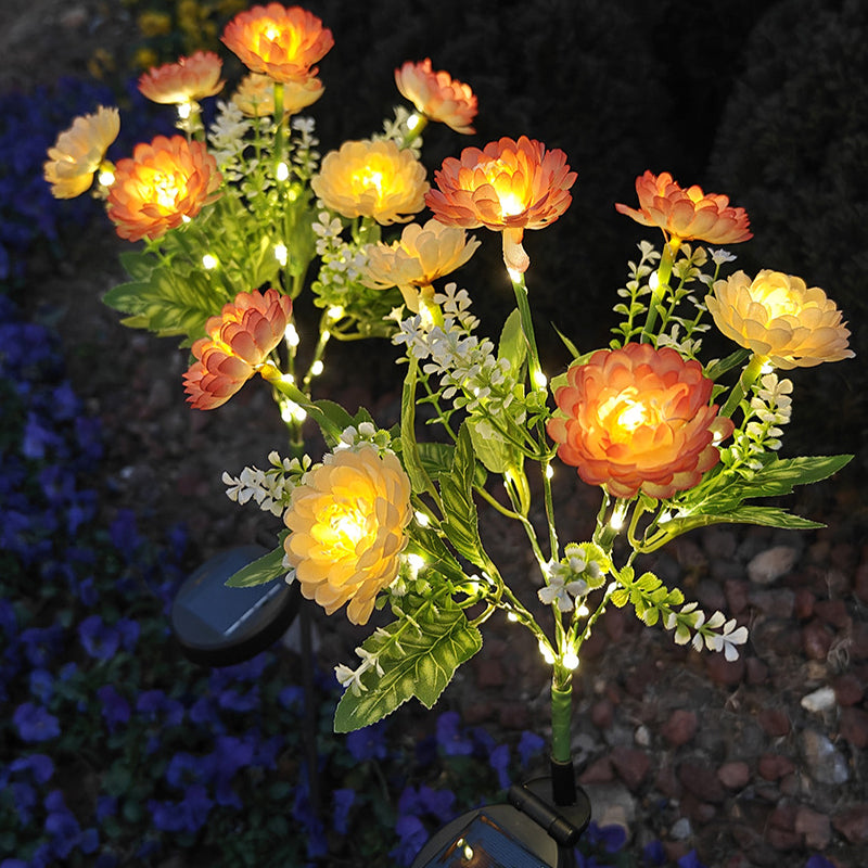 7-Head Solar-Powered Snow Lotus LED Garden Light